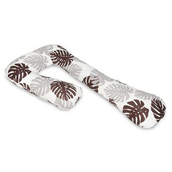 Coussin daccouchement pre/post natal Feuilles grises et marrons