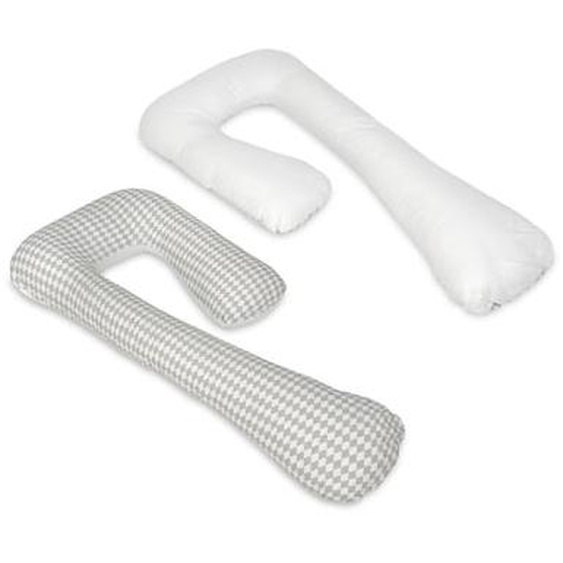 Coussin daccouchement pre/post natal Losanges gris et blancs ¿ blanc