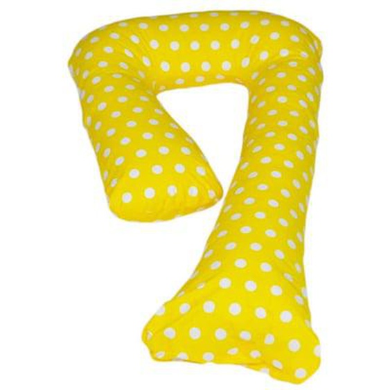 Coussin daccouchement pre/post natal pois de jaune