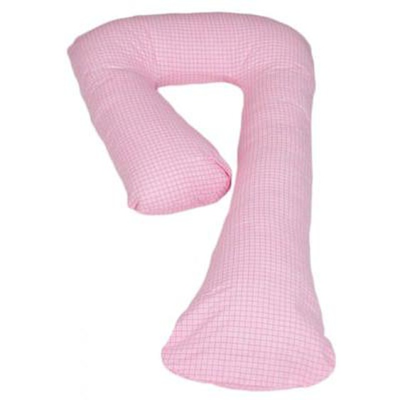 Coussin daccouchement pre/post natal rose à carreaux