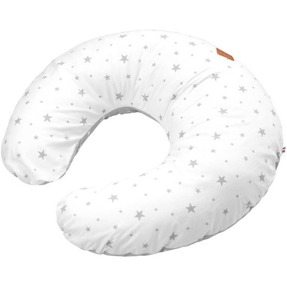 Coussin Dallaitement Ergonomique + Housse Stella Stella, Imprimé Étoiles Blanc,