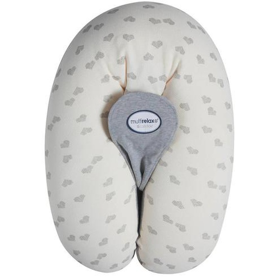 Coussin Dallaitement Et De Grossesse 3en1 Multirelax Cœurs/gris