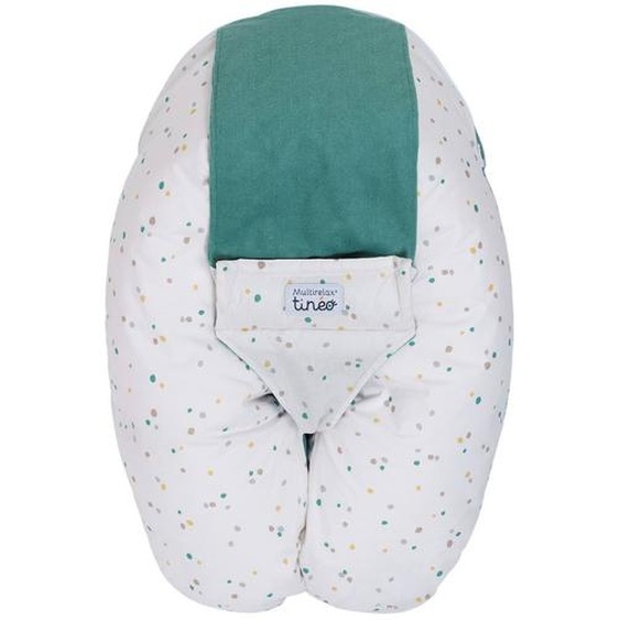 Coussin Dallaitement Et De Grossesse 3en1 Multirelax Éponge Vert Pois Blanc