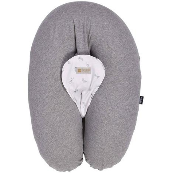 Coussin Dallaitement Et De Grossesse 3en1 Multirelax Gris Chiné Lapins