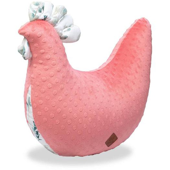 Coussin Dallaitement Poule Eucalyptus Corail