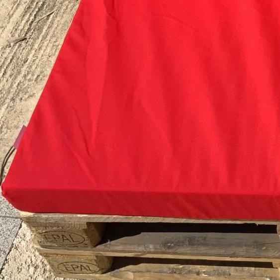 Coussin - HOME MAISON - Palette Rouge - 120 x 80 x 10 cm - Tissu déperlant - Extérieur