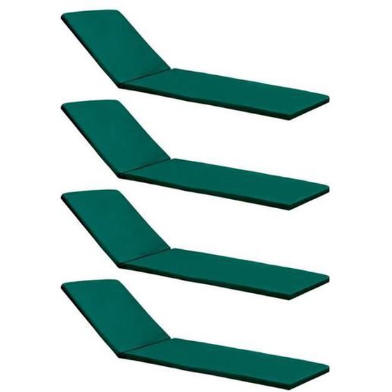 Coussin de bain de soleil - Gardenista - Pliable - Résistant à leau - Vert - 196x53x5 cm