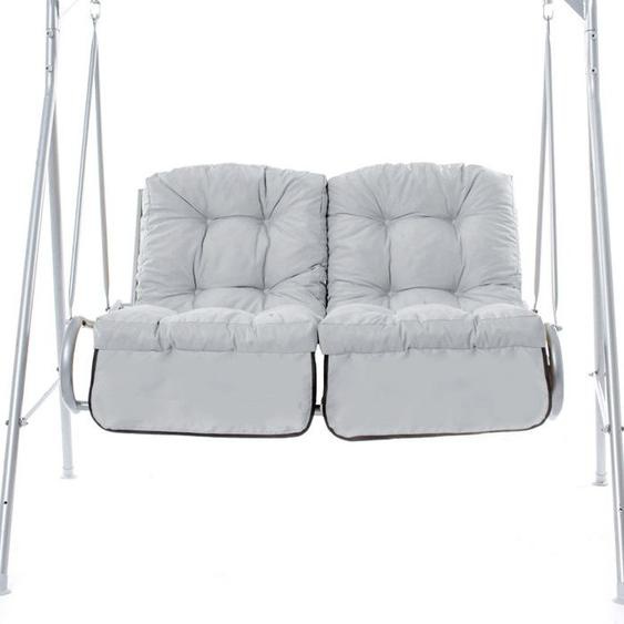 Coussin de balançoire de jardin - Coussin de siège touffeté résistant à leau - coussin de siège dextérieur - 2 places - Gris