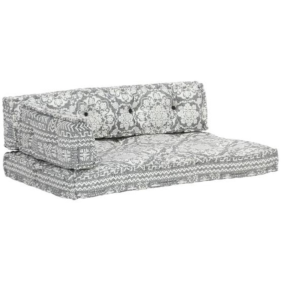 Coussin de canapé palette Gris clair Tissu Patchwork