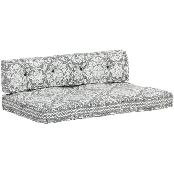 Coussin de canapé palette Gris clair Tissu Patchwork