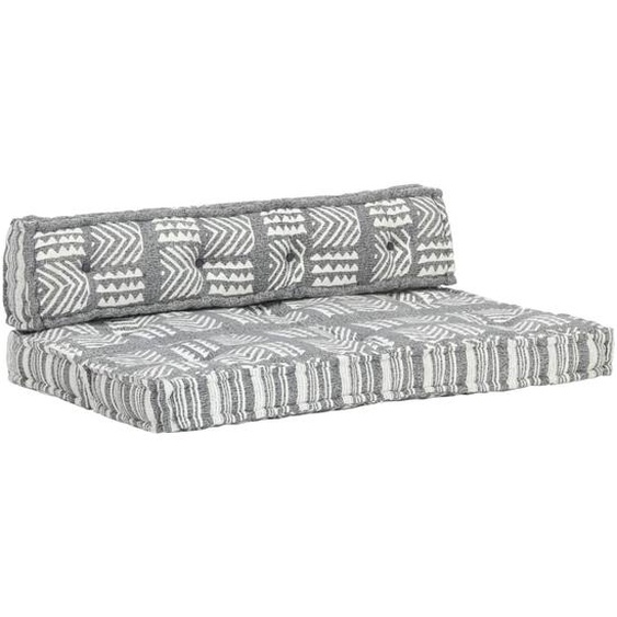 Coussin de canapé palette Gris Tissu Patchwork