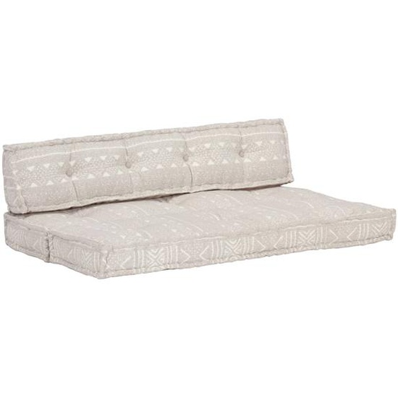 Coussin de canapé palette Marron clair Tissu Patchwork