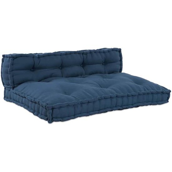 Coussin de canapé 2 pcs Indigo tissu