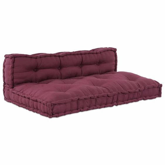 Coussin de canapé 2 pcs Marron tissu