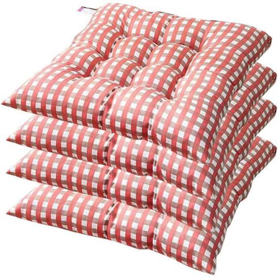 Coussin de Chaise 40x40 cm,Lot de 4 Coussins a Memoire de Forme,Idéal pour Intérieur et Extérieur (C)