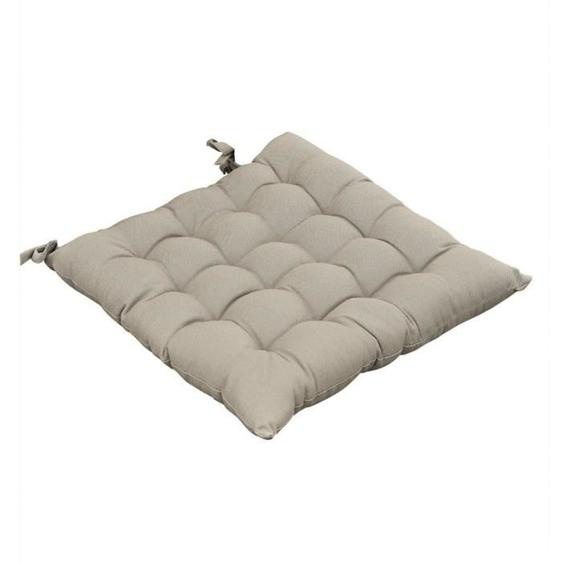 Coussin de Chaise - ALTOBUY - Sophie - 38x38cm - Coton - Coloris Grège - Déperlant