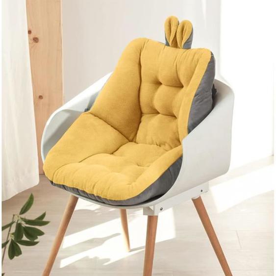 Coussin de Chaise avec Dossier,Coussin Coccyx Anti Escarres pour Soulager Les Maux de Dos,Coussin de Siège pour Voiture/Bureau,Jaune