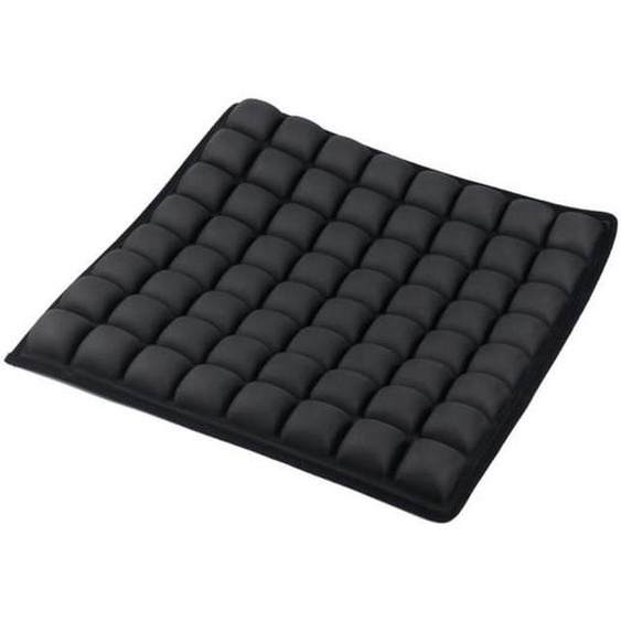 Coussin de chaise de siège dair respirant soulager la douleur du coccyx pour chaise voiture fauteuil roulant noir 45x45x2cm