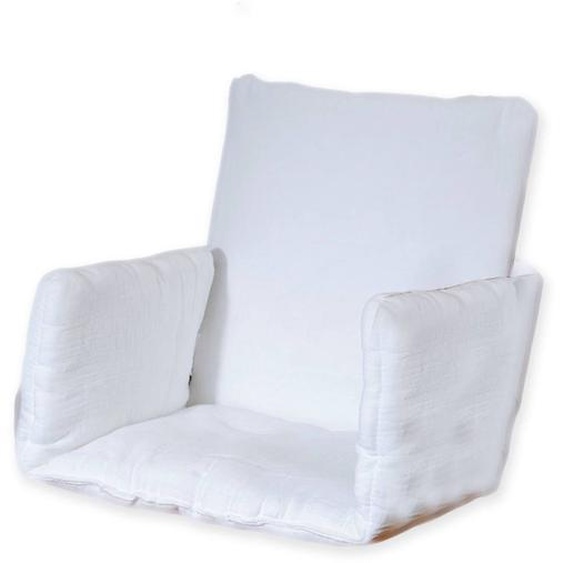 Coussin De Chaise Haute En Coton Bio Blanc