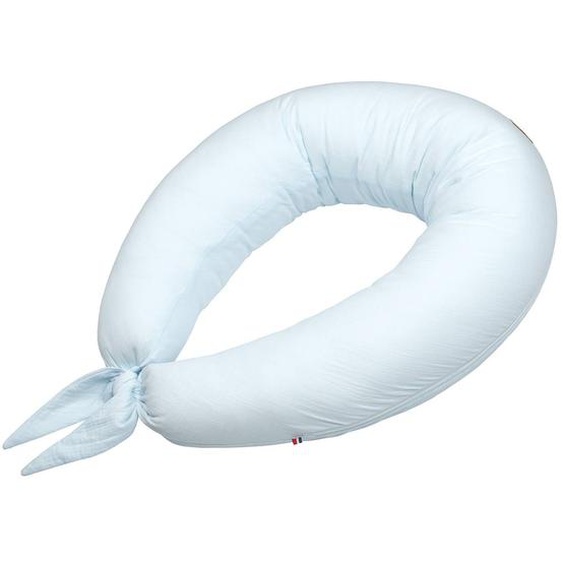 Coussin De Maternité Et Dallaitement + Housse En Gaze De Coton Bleu