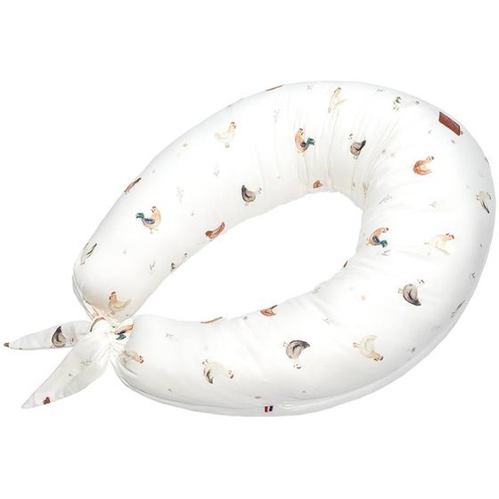 Coussin De Maternité Et Dallaitement + Housse Gallina Écru – Motif Poules Champêtre