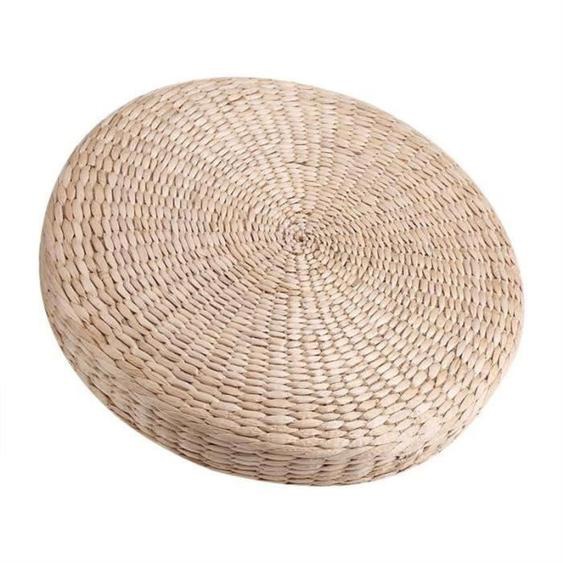 Coussin de siège de tatami de pouf 40cm - CHANGM - Jaune clair - Idéal pour la méditation et le yoga