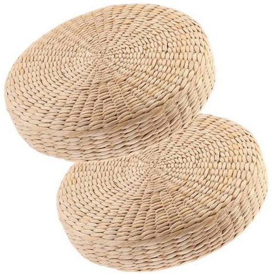 Coussin de Siège Plat en Paille - UNBRANDED - Tatami Chair - Méditation Yoga Zen - 2x 15.7in