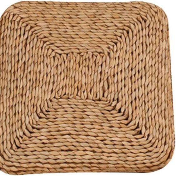 Coussin de sol carré naturel Tatami Coussin futon Coussin de chaise Coussin de siège épais Paille tissée
