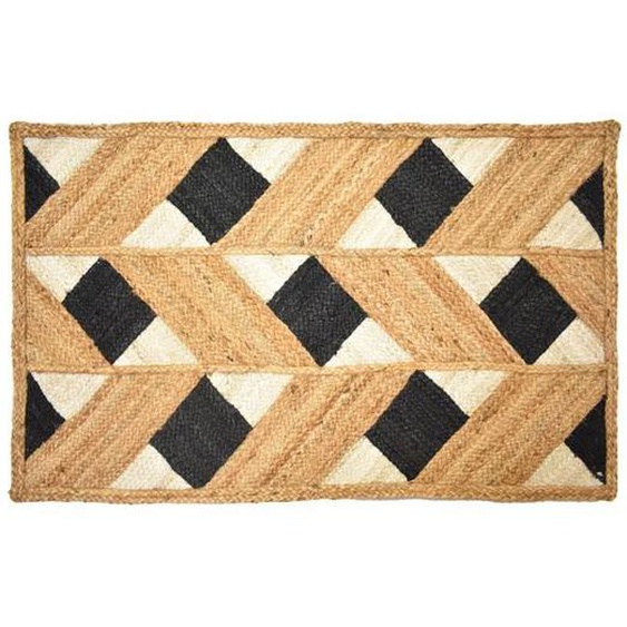 Coussin De Sol - Matelas De Sol - ORIGEN Home Decor Tapis Rectangulaire en Jute Tressé Marron - 1x120x70cm