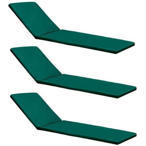 Coussin de transat - Gardenista - Vert - 196 cm x 53 cm - Résistant à leau - Confort optimal