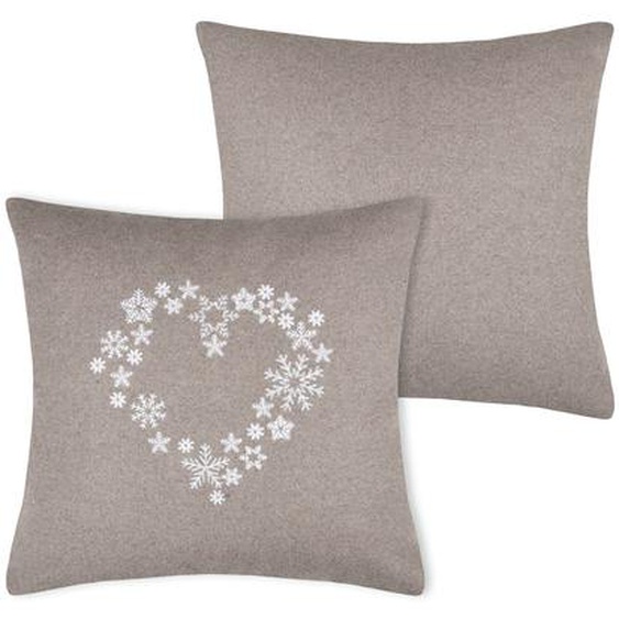 Coussin déhoussable ARLY taupe 40x40cm