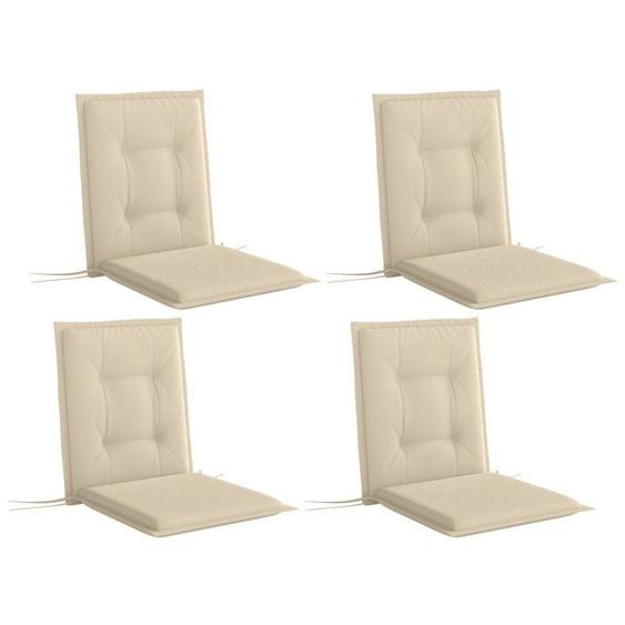 Coussin Dextérieur Lot De 4 Coussins Dassise 108x50x5cm Attaches Intérieur&extérieur Banc Jardin Salle À Manger Beige