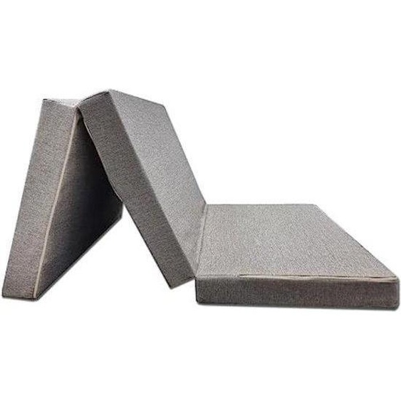 Coussin en mousse pour matelas de camping 120 x 200 x 10 cm - Gris
