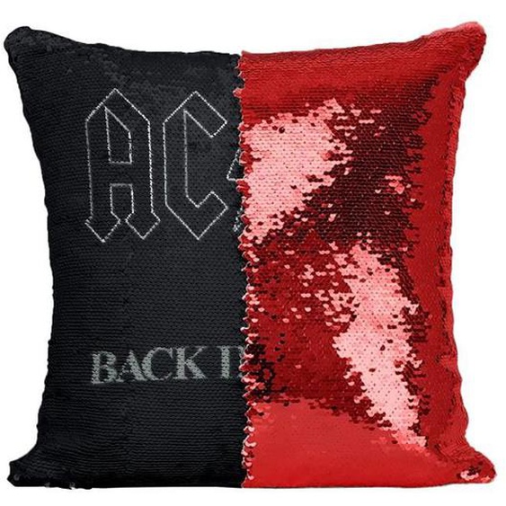 Coussin - FABULOUS - Housse Sequin Rouge - 40x40 cm - Anti-allergénique - Vintage ACDC