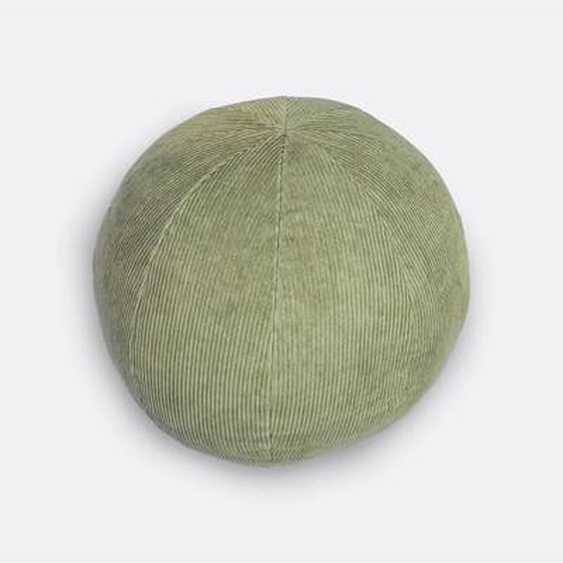 Coussin forme ballon, velours côtelé, Roan