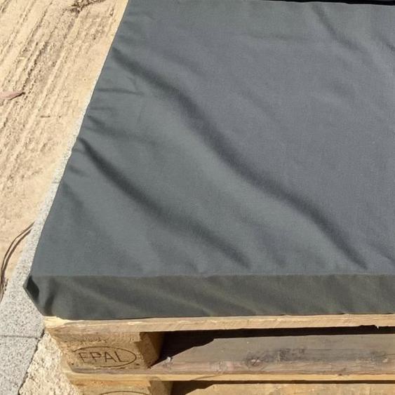 Coussin - HOME MAISON - Palette - Anthracite - 120 x 80 x 10 cm - Tissu déperlant