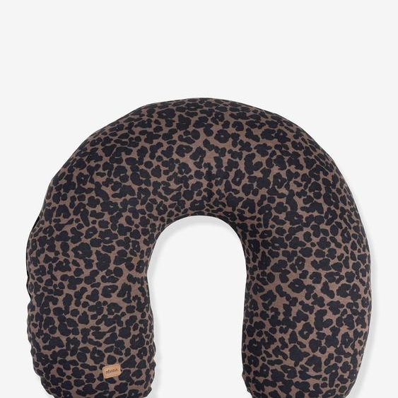 Coussin Little Warmy marron imprimé