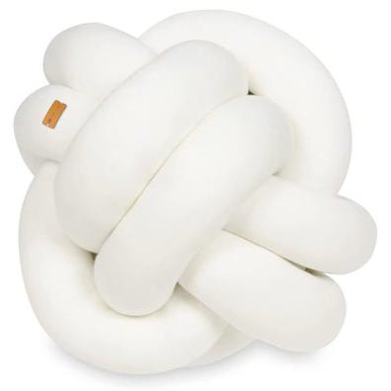 Coussin oreiller décoratif tressé crème