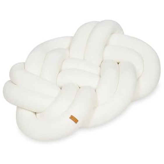 Coussin oreiller décoratif tresse crème