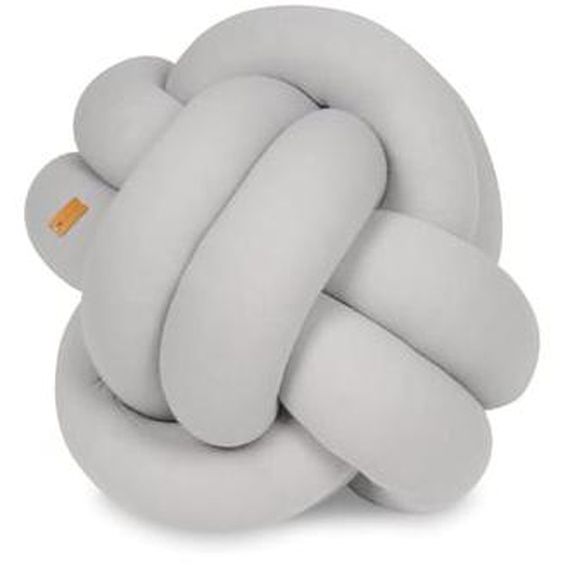 Coussin oreiller décoratif tresse gris