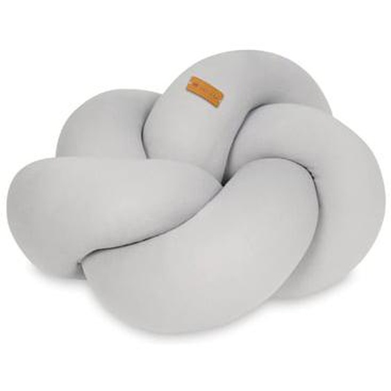 Coussin oreiller décoratif tresse gris