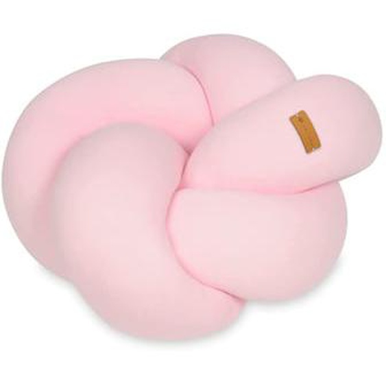 Coussin oreiller décoratif tresse rose clair