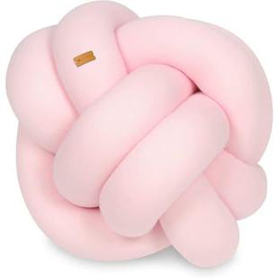 Coussin oreiller décoratif tresse rose clair