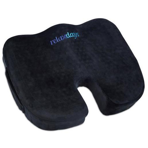 Relaxdays Coussin siège ergonomique, mousse mémoire avec gèle, bureau, automobile, fauteuil roulant, pour pression.