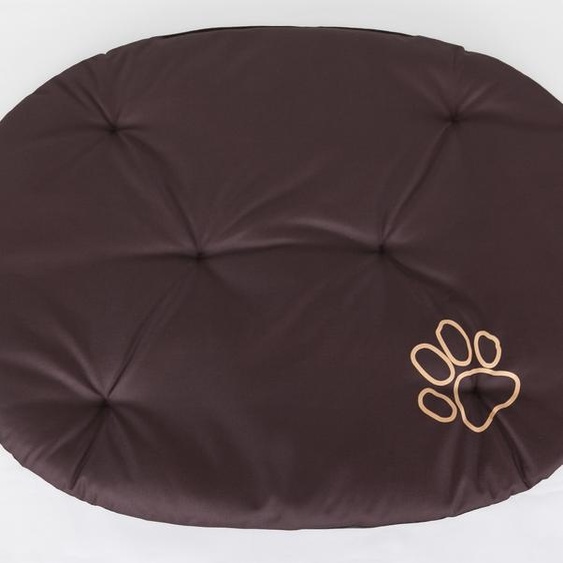 Coussin ovale pour chien R8 - 83×60 cm, coussin robuste & lavable pour animaux domestiques, OEKO-TEX, idéal pour les grands chiens | Marron