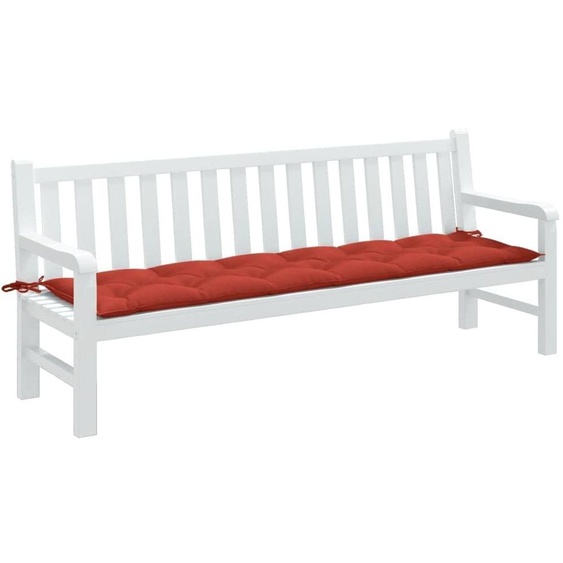 Coussin pour banc de jardin, motif mélange de couleurs rouge, dimensions 200x50x7 cm, tissu