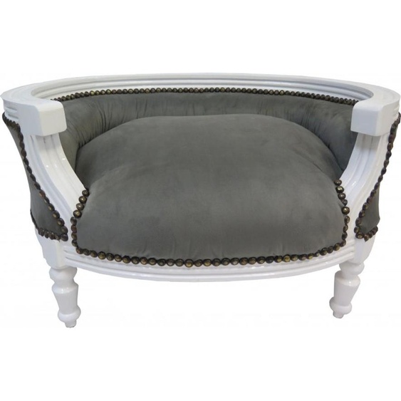 Coussin pour chien et chat Casa Padrino Barock, style antique, gris/blanc, 71,5 x 53 x 41 cm