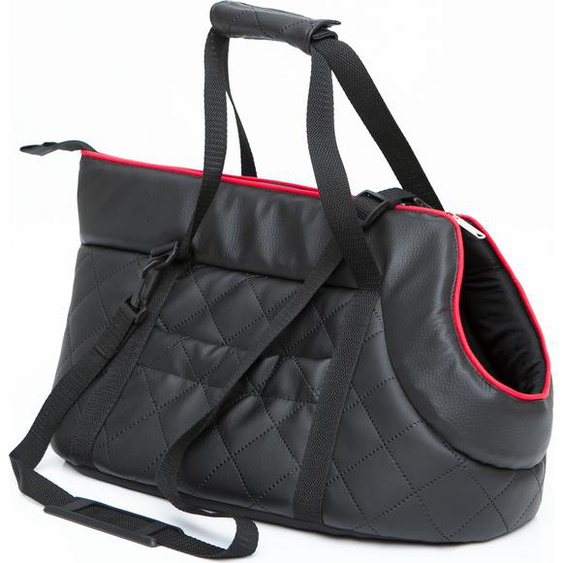 Coussin pour chien Sac de transport pour chien Sac de transport Sac de transport - Similicuir - Taille : L - Noir