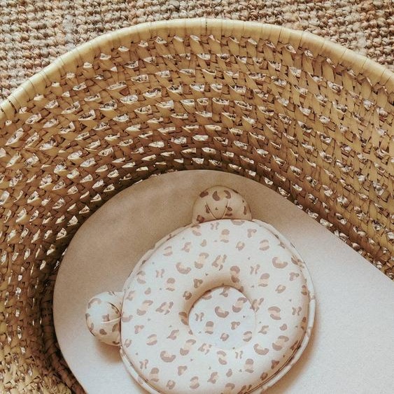 Coussin Ptit Panda beige imprimé