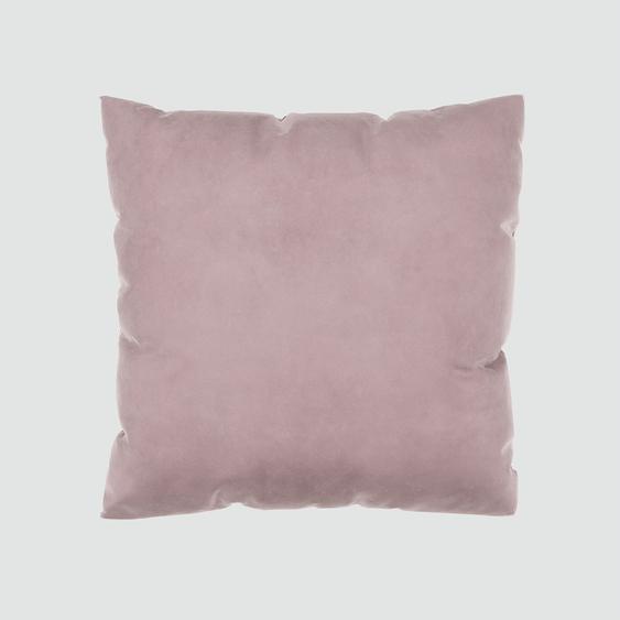 Coussin Rose Poudré - 50x50 cm - Housse en Velours. Coussin de canapé moelleux